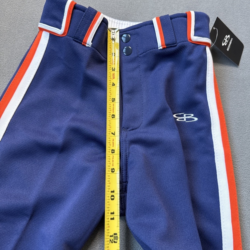 Boombah Softball Pants Girls 24 Navy Youth Sports Practice Belt Loop Stretch NWT - Picture 10 of 13